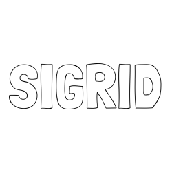 Online Created Coloring Page - SIGRID Coloring Page