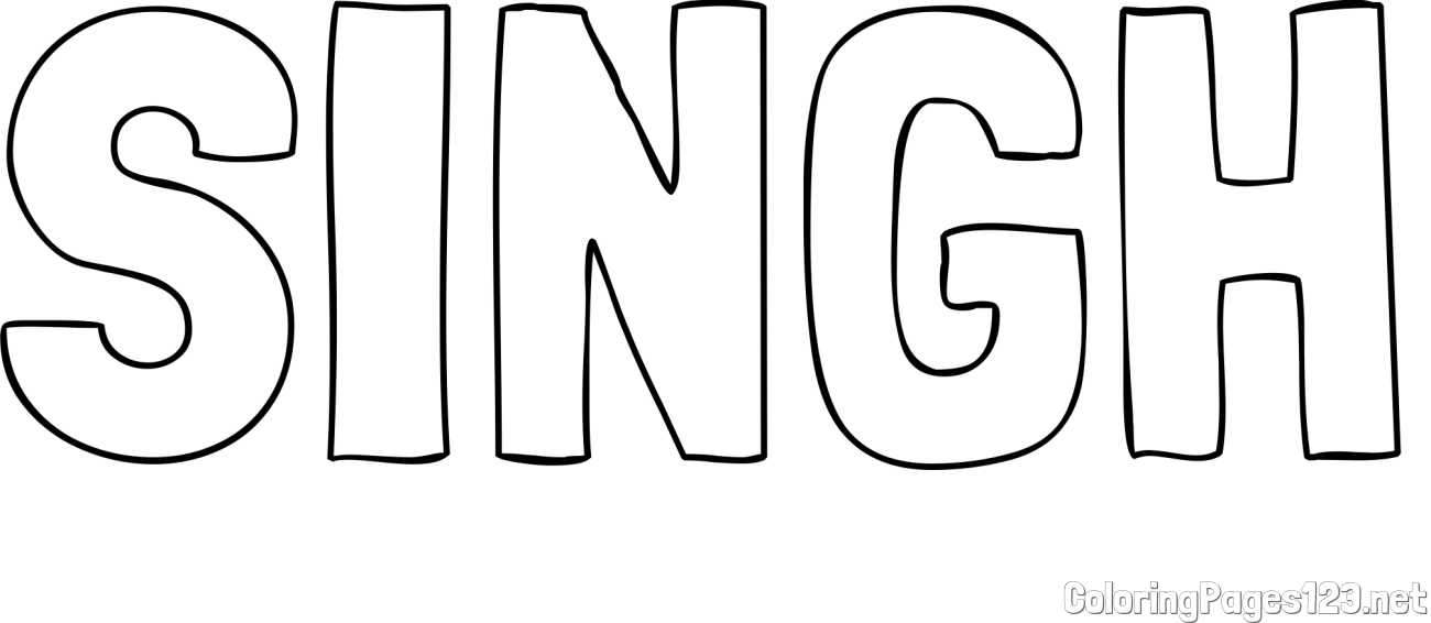 SINGH Coloring Page