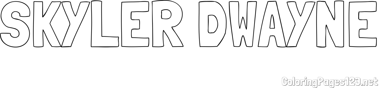 SKYLER DWAYNE Coloring Page