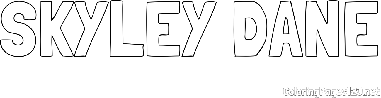 SKYLEY DANE Coloring Page