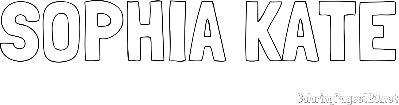 SOPHIA KATE Coloring Page
