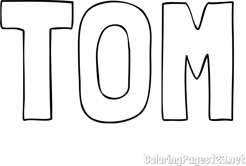 TOM Coloring Page