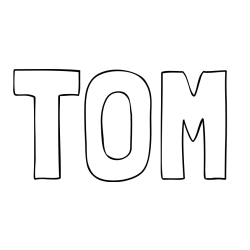 Online Created Coloring Page - TOM Coloring Page