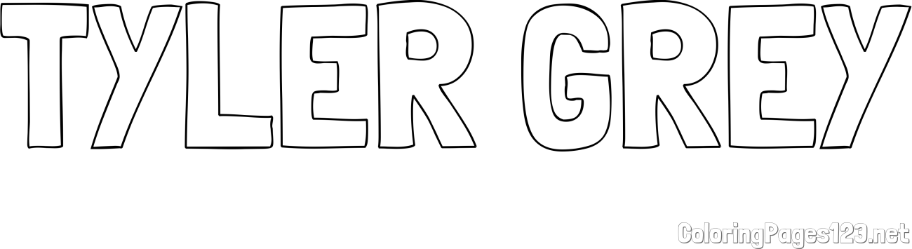 TYLER GREY Coloring Page