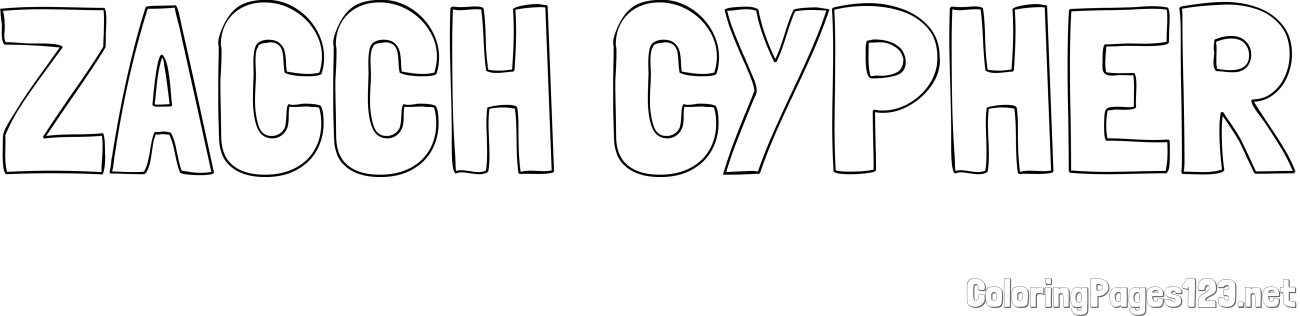 ZACCH CYPHER Coloring Page