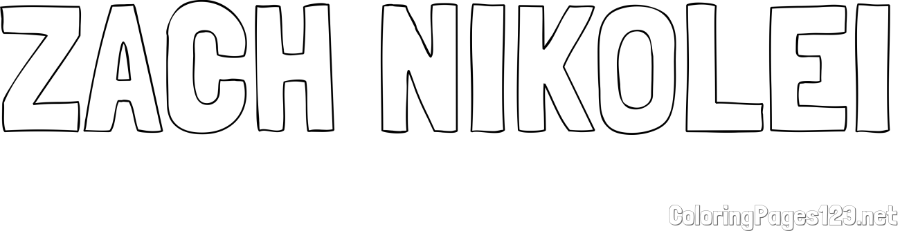 ZACH NIKOLEI Coloring Page