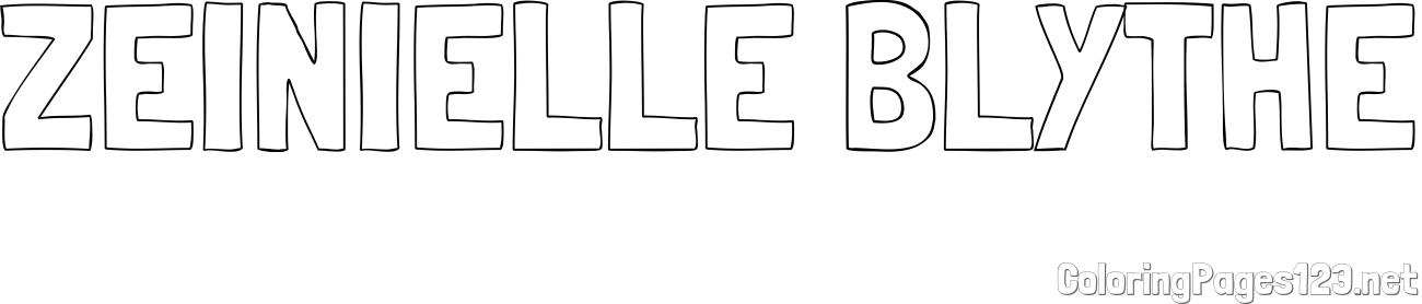 ZEINIELLE BLYTHE Coloring Page