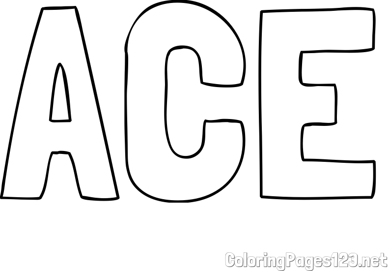 ACE Coloring Page