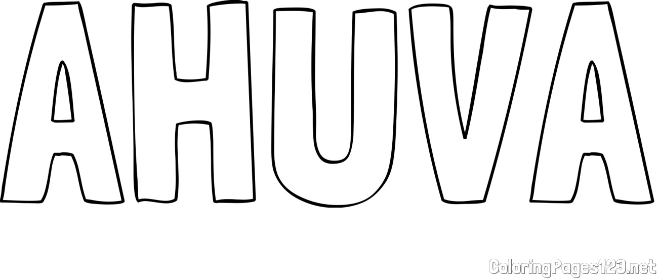 AHUVA Coloring Page