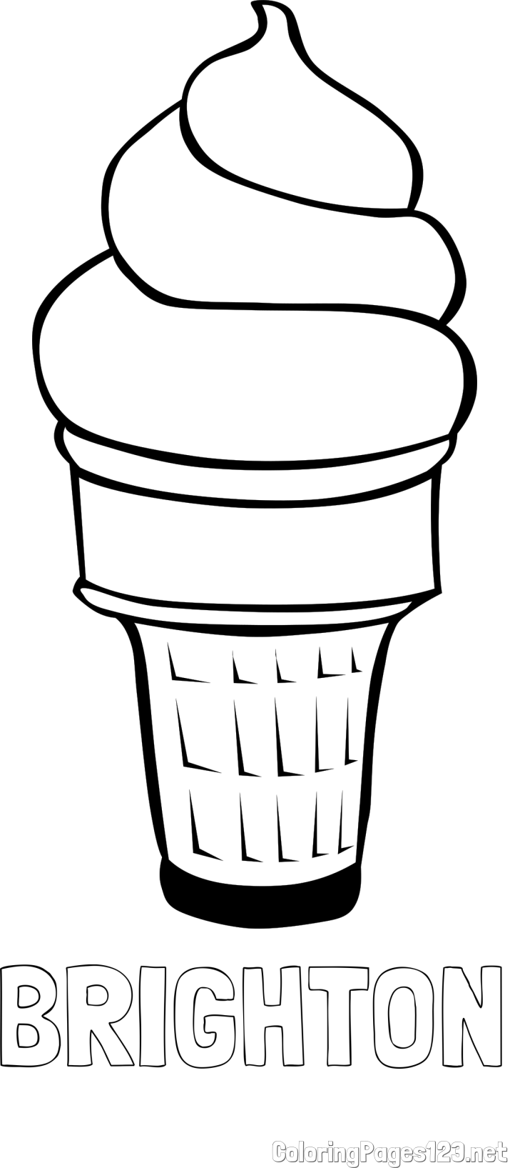 BRIGHTON Coloring Page and Ice Cream Coloring Page