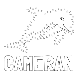Online Created Coloring Page - CAMERAN Coloring Page and Dolphin Connect the Dots Coloring Page