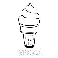 Online Created Coloring Page - CAMERAN Coloring Page and Ice Cream Coloring Page