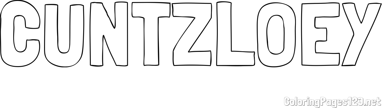 CUNTZLOEY Coloring Page