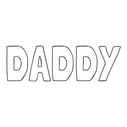 Online Created Coloring Page - DADDY Coloring Page