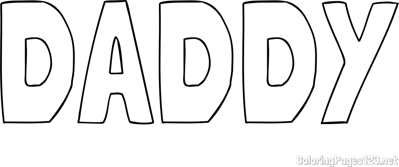 DADDY Coloring Page