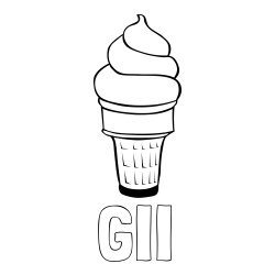 Online Created Coloring Page - GII Coloring Page and Ice Cream Coloring Page