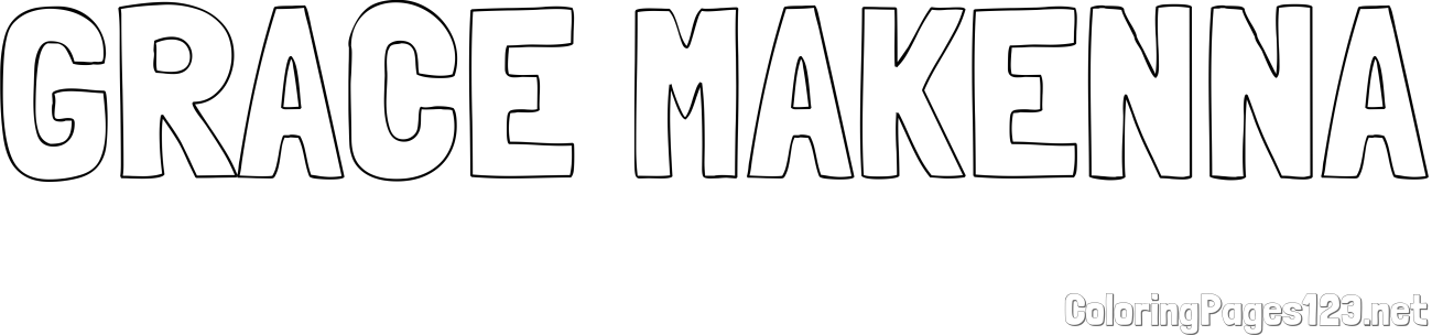 GRACE MAKENNA Coloring Page