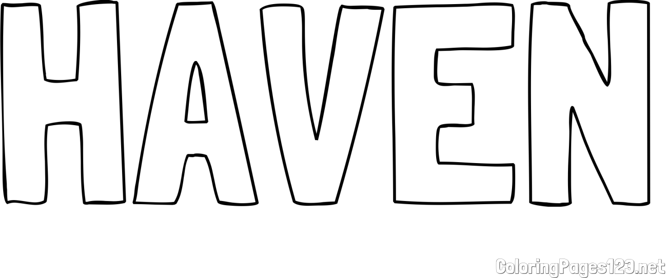 HAVEN Coloring Page