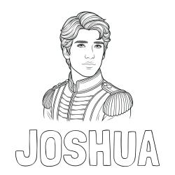 Online Created Coloring Page - JOSHUA Coloring Page and Coloring Page of a Prince
