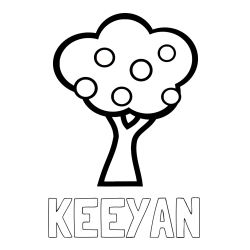 Online Created Coloring Page - KEEYAN Coloring Page and Apple Tree Coloring Page