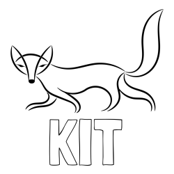 Online Created Coloring Page - KIT Coloring Page and Artistically Depicted Fox Coloring Page