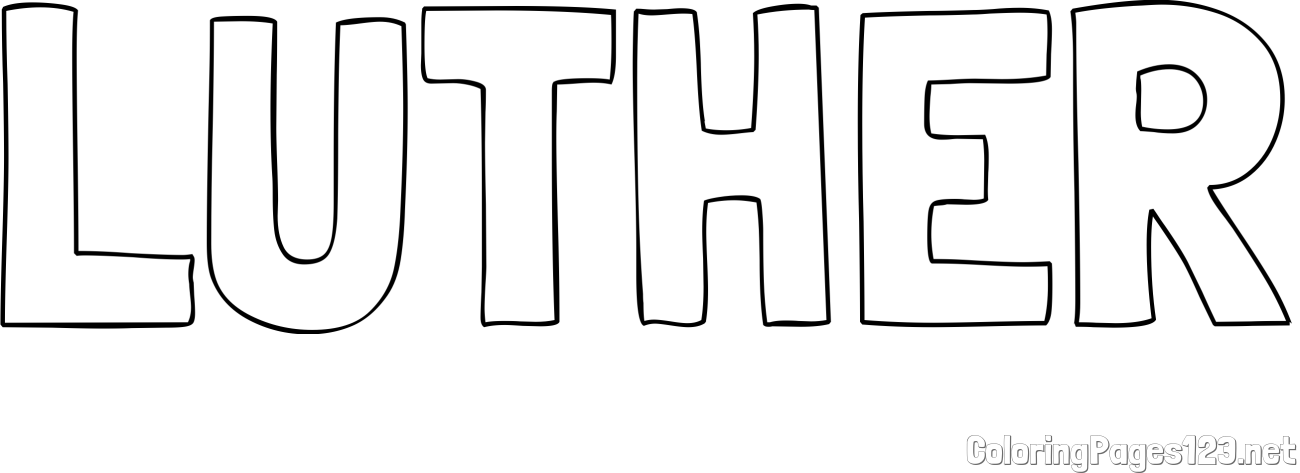 LUTHER Coloring Page