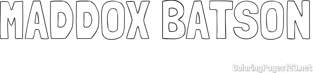 MADDOX BATSON Coloring Page