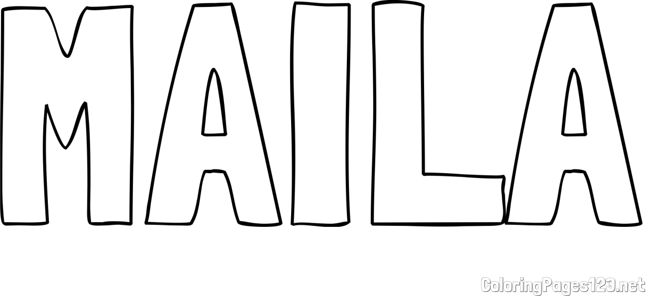 MAILA Coloring Page