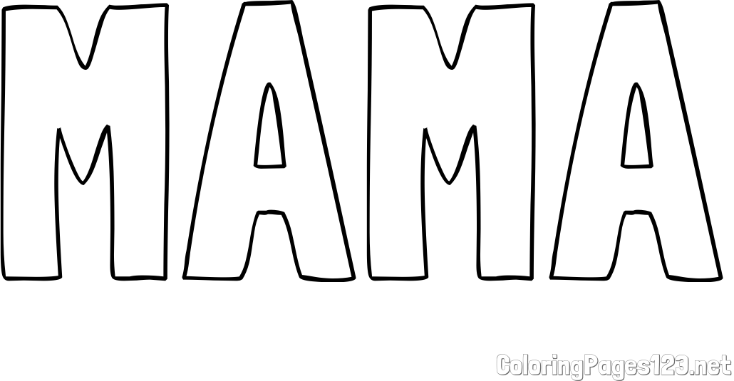 MAMA Coloring Page