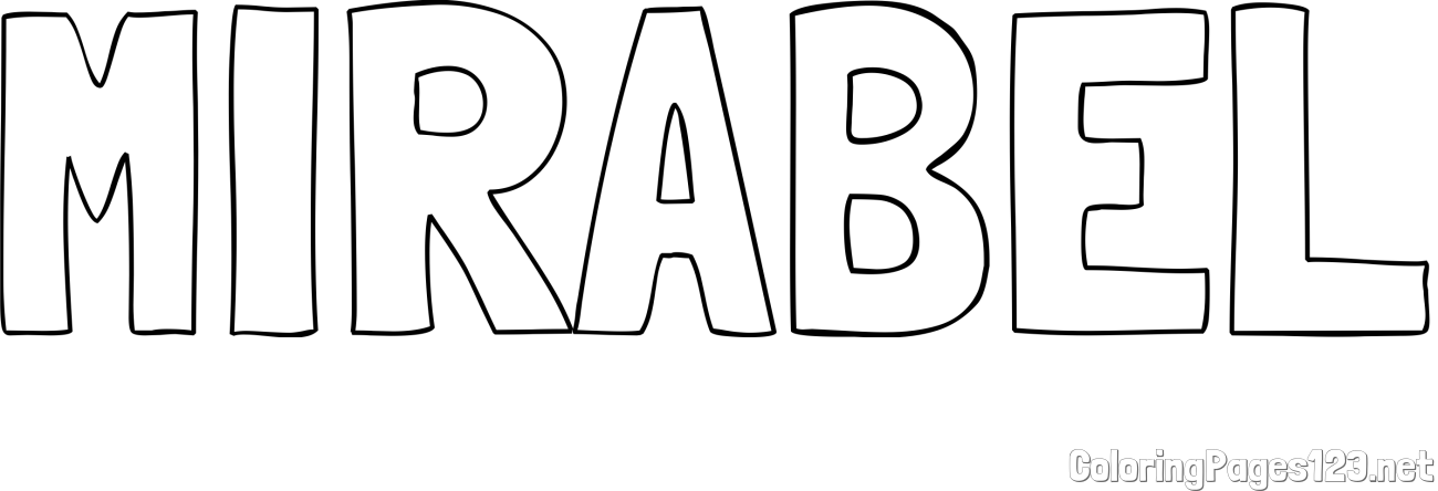 MIRABEL Coloring Page