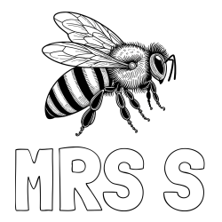 Online Created Coloring Page - MRS S Coloring Page and Coloring Book of a Realistic Bee