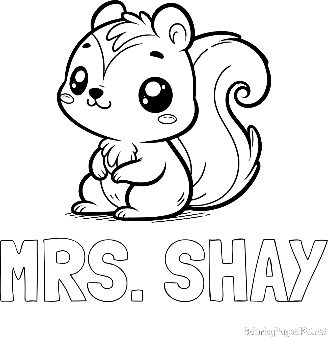MRS. SHAY Coloring Page and Coloring Page of Cute Squirtle