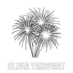 Online Created Coloring Page - OLIVIA TANSUWAT Coloring Page and Beautiful Fireworks Coloring Page