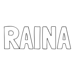 Online Created Coloring Page - RAINA Coloring Page