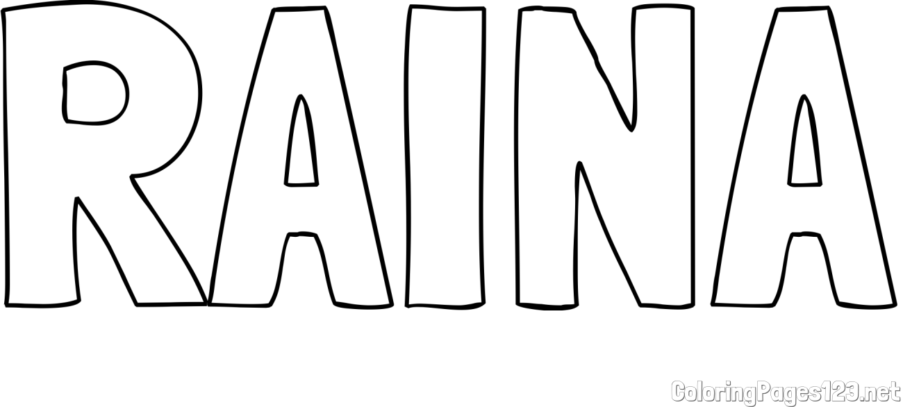 RAINA Coloring Page