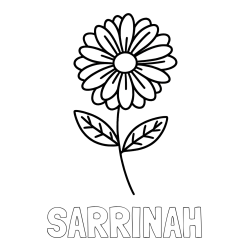Online Created Coloring Page - SARRINAH Coloring Page and Flower Coloring Page