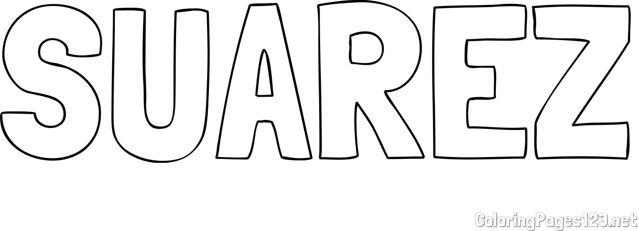 SUAREZ Coloring Page
