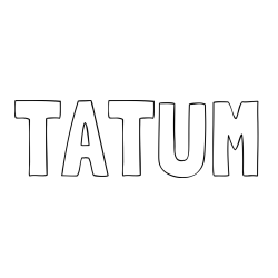 Online Created Coloring Page - TATUM Coloring Page