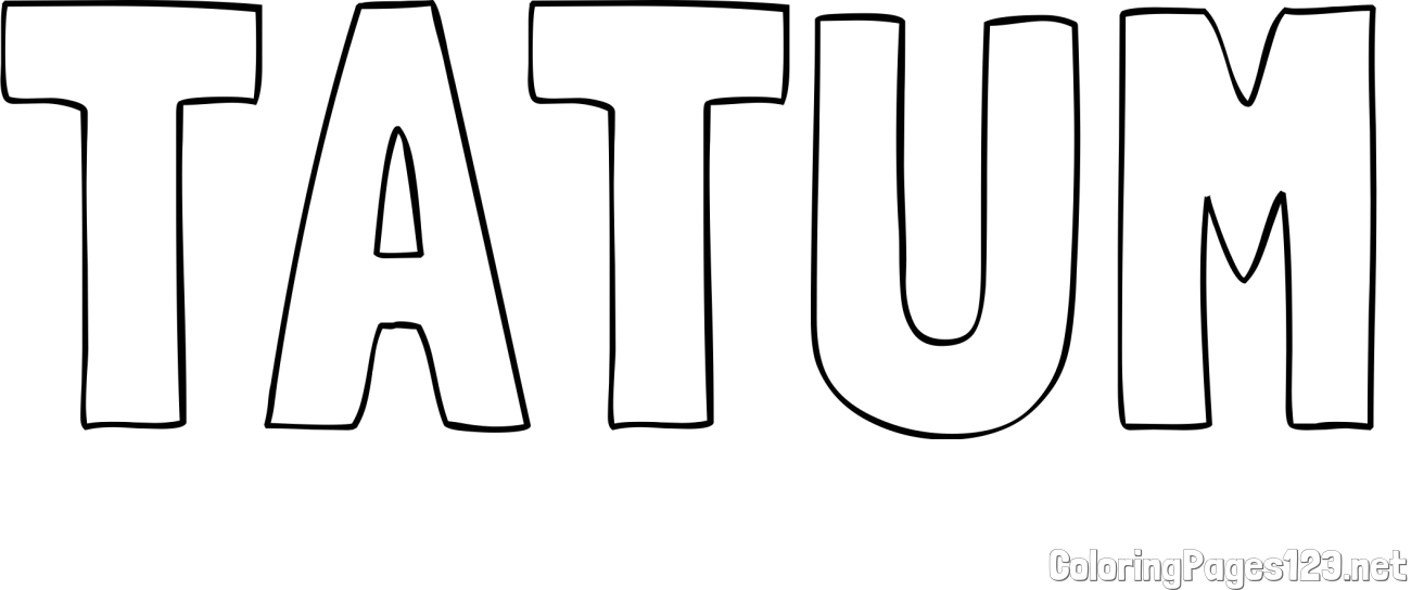 TATUM Coloring Page