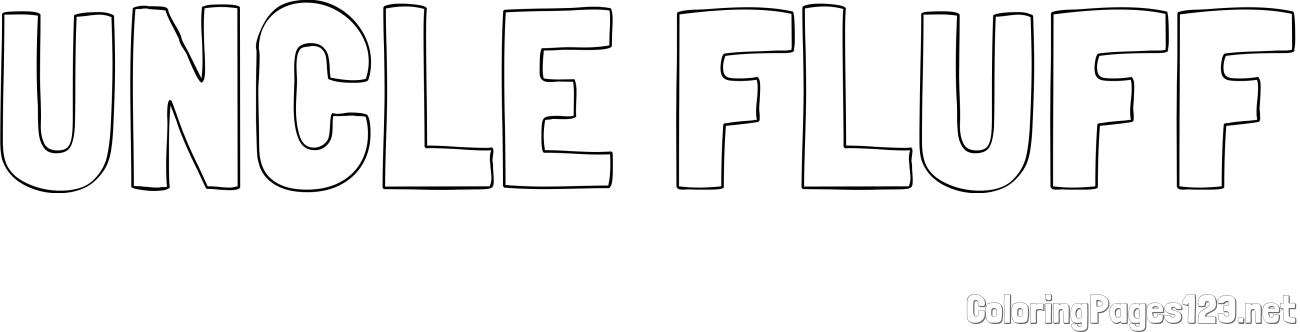 UNCLE FLUFF Coloring Page