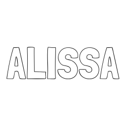 Online Created Coloring Page - ALISSA Coloring Page