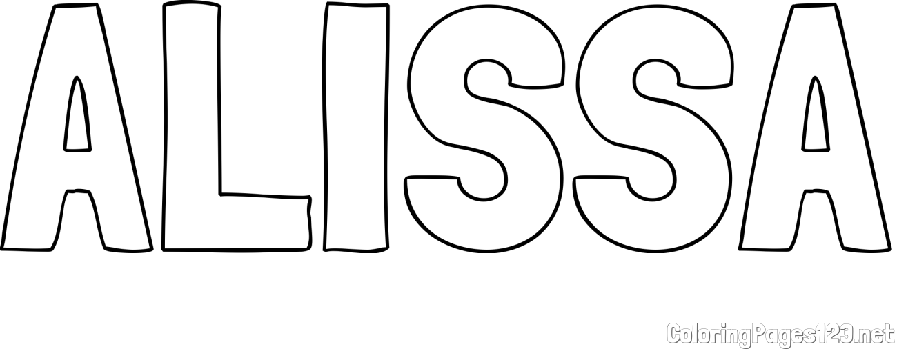 ALISSA Coloring Page