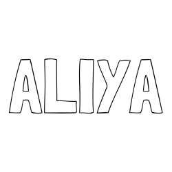 Online Created Coloring Page - ALIYA Coloring Page