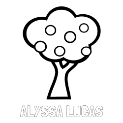 Online Created Coloring Page - ALYSSA LUCAS Coloring Page and Apple Tree Coloring Page