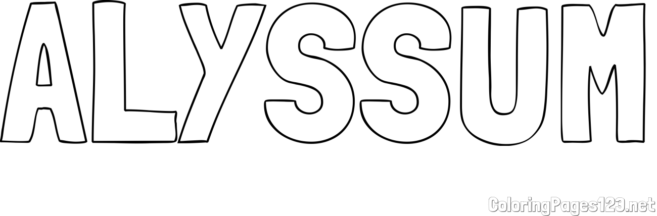 ALYSSUM Coloring Page