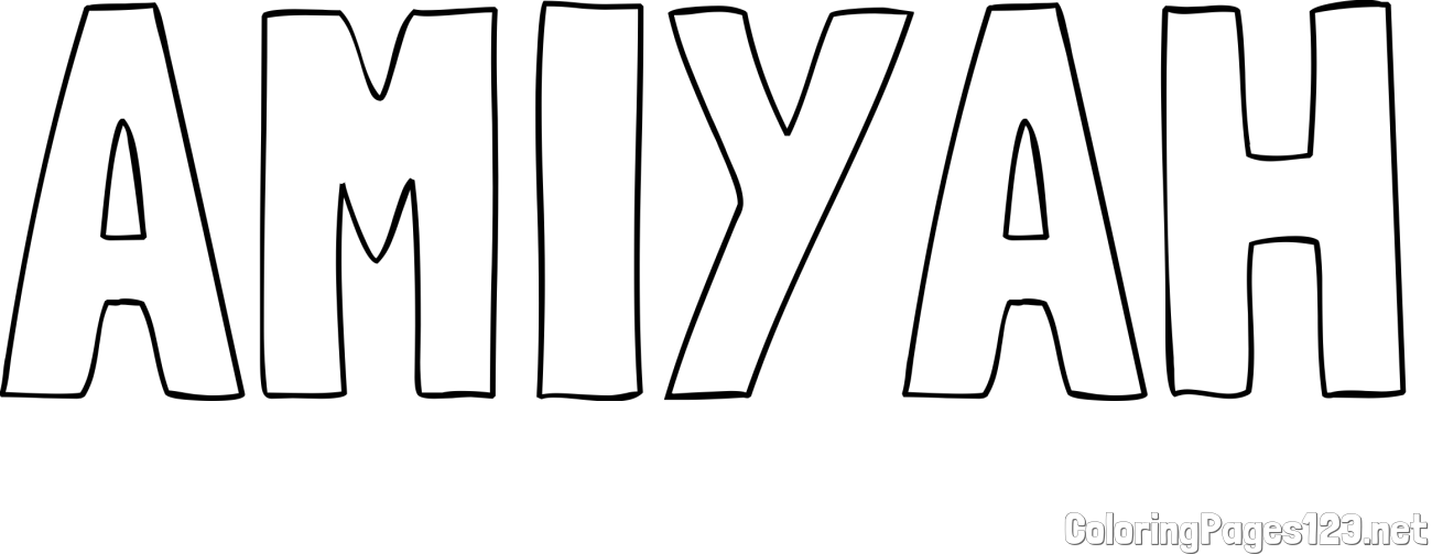 AMIYAH Coloring Page