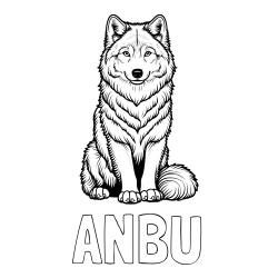 Online Created Coloring Page - ANBU Coloring Page and Beautiful Wolf Coloring Page