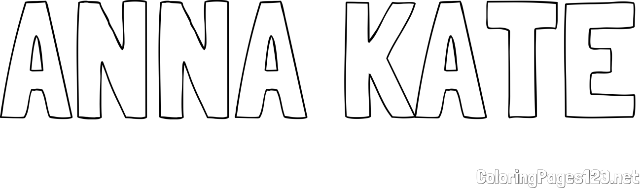 ANNA KATE Coloring Page