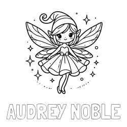 Online Created Coloring Page - AUDREY NOBLE Coloring Page and Children's Coloring Page of a Wonderful Fairy