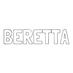 Online Created Coloring Page - BERETTA Coloring Page